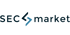 SEC market Logo mit blauen Chevron-Symbolen dazwischen
