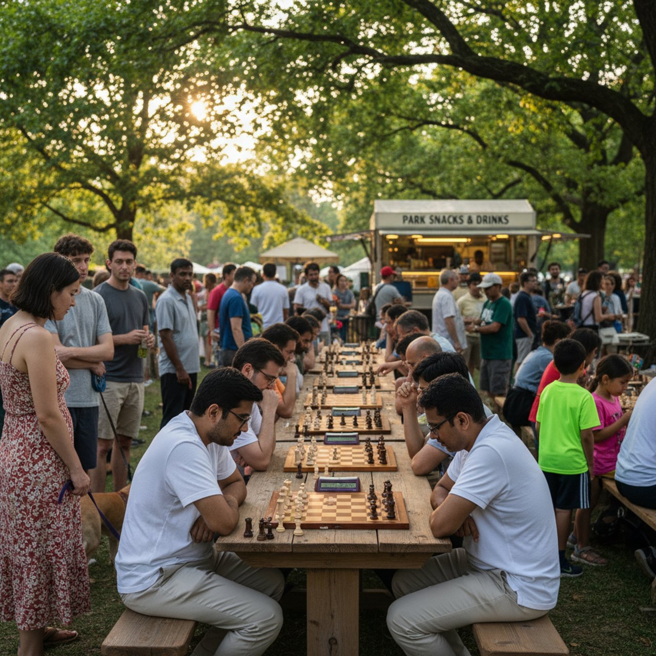 Schach im Park