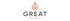 Logo der Great Manufaktur mit einem stilisierten Ring-Symbol in Roségold über grauem Text auf schwarzem Hintergrund.