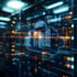 A cloud migration project, with IT professionals moving data to cloud platforms, emphasizing the role of cloud computing and SaaS in modernizing IT infrastructure.