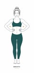 Illustration showing rib cage expansion during hypopressive breathing
