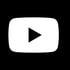 White YouTube play button icon on a black background.