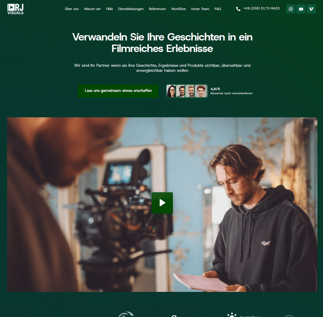 Website von RJ Visuals