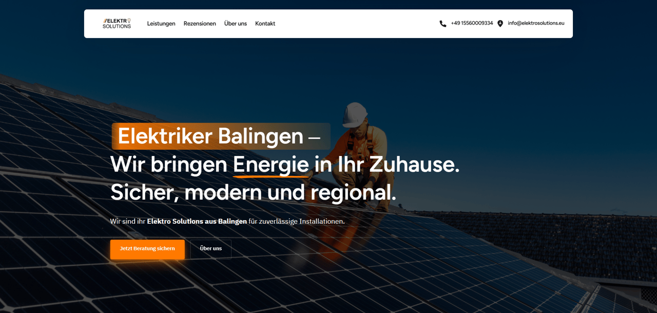 Website von Elektro Solutions