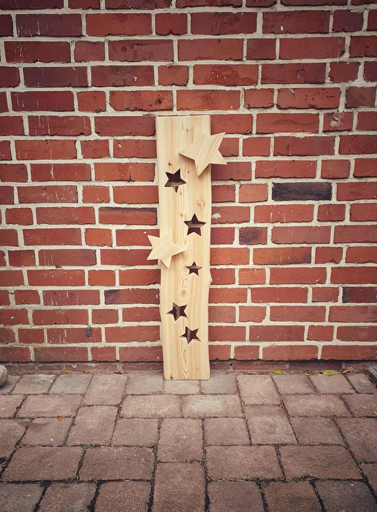 Sternbrett Weihnachtsdeko Holzaufsteller mit Sternen