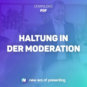 Titelbild des kostenlosen Leitfadens „Haltung in der Moderation“ von NEOP