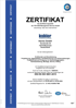 TÜV SÜD ZERTIFIKAT für Harms GmbH, DIN EN ISO 9001:2015, gültig bis 24.05.2026.