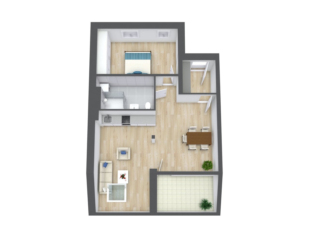 Grundriss Wohnung W 3.3 im 3. OG