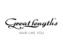 Schwarzes "Great Lengths" Logo in Schreibschrift mit "HAIR LIKE YOU" darunter auf dunkelgrünem Hintergrund.