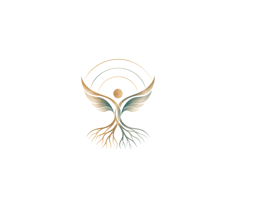 Anka Krätzig Logo mit Lebensbaum, weißer Text auf dunkelgrünem Hintergrund.