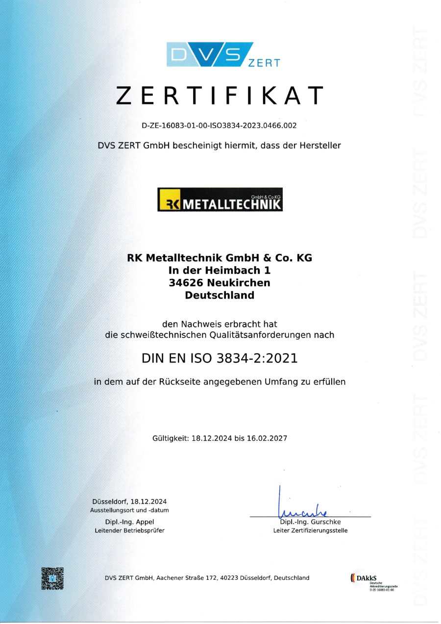 Qualitätsanforderungen beim Schweißen