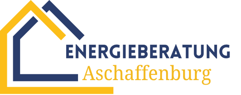 Logo mit zwei ineinandergreifenden Häusern und dem Text "ENERGIEBERATUNG Aschaffenburg".