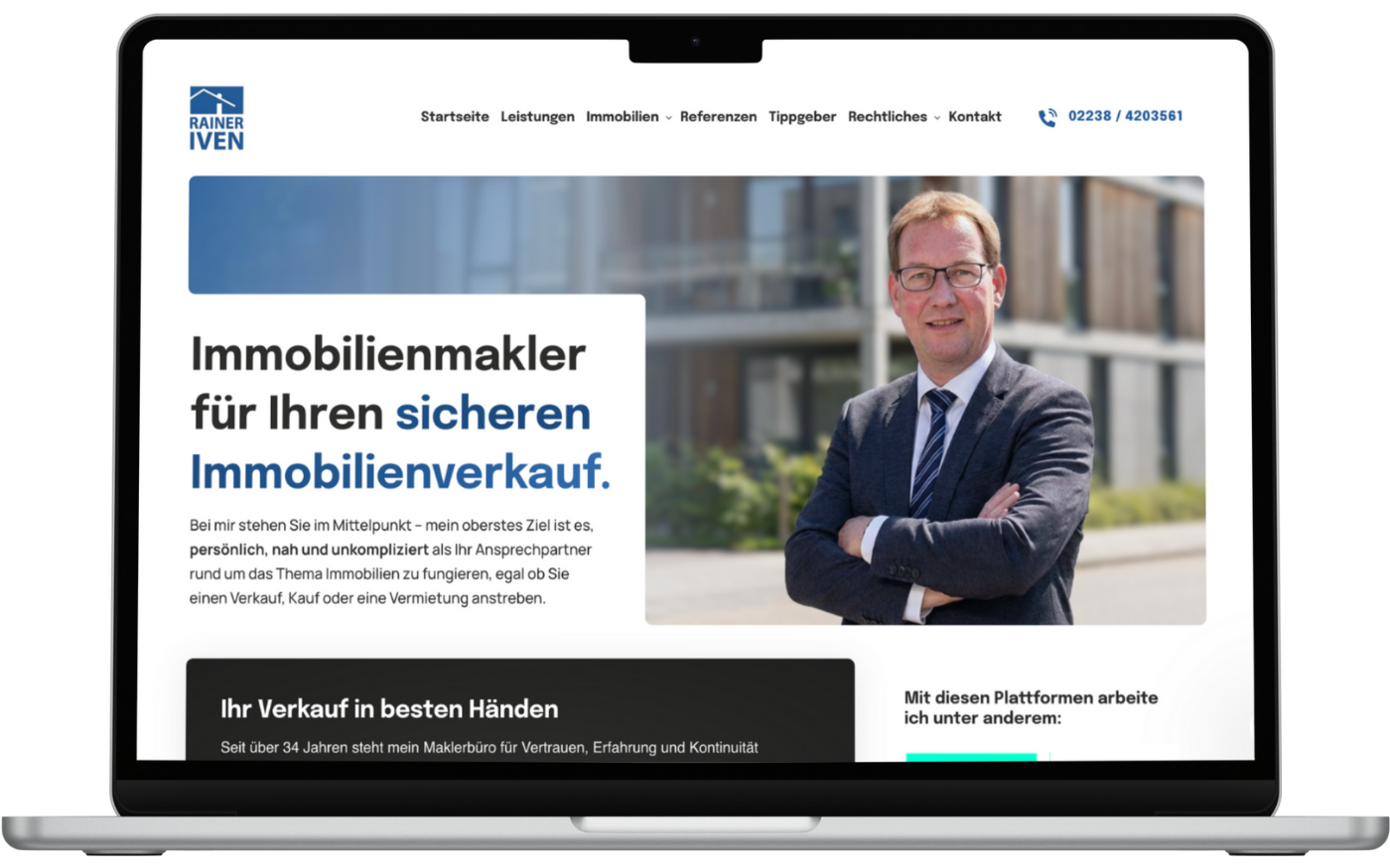 Webseiten-Referenz Sachverständigenbüro Iven Immo - Rainer Iven aus Pulheim, NRW