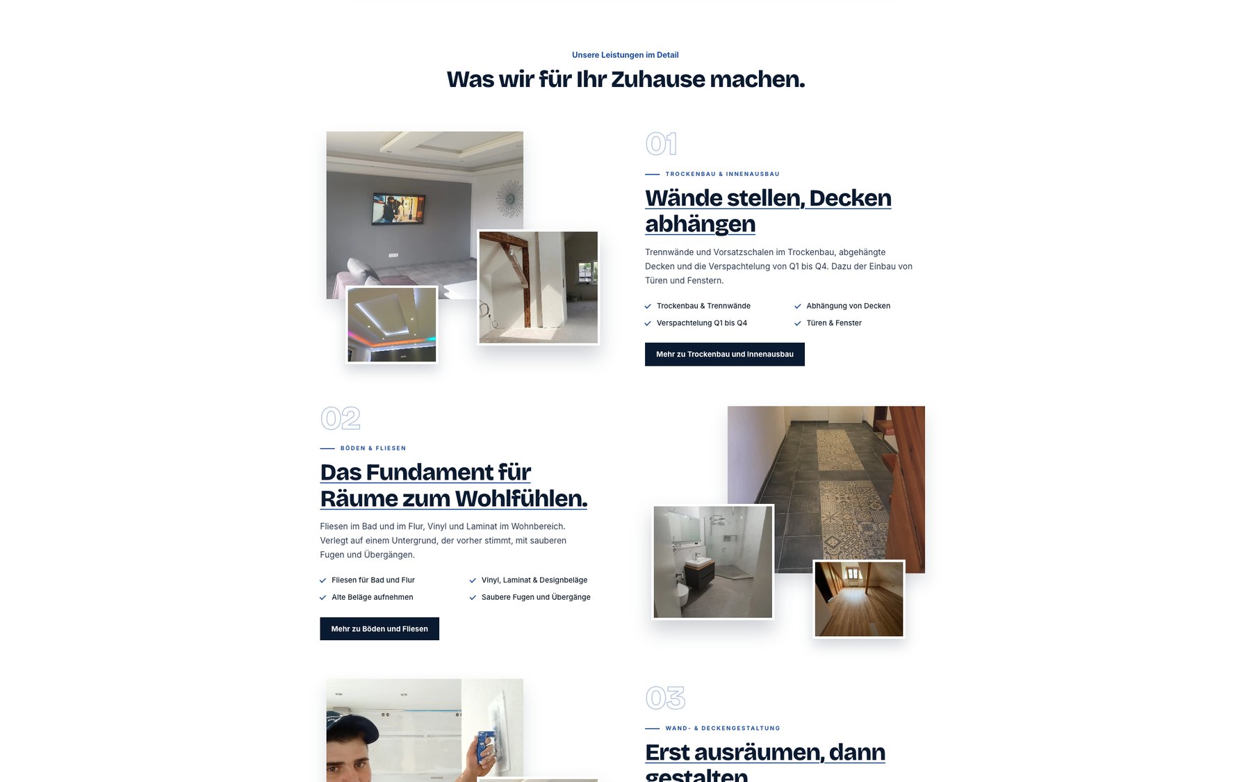 MA Raumgestaltung Leistungen mit echten Projektfotos