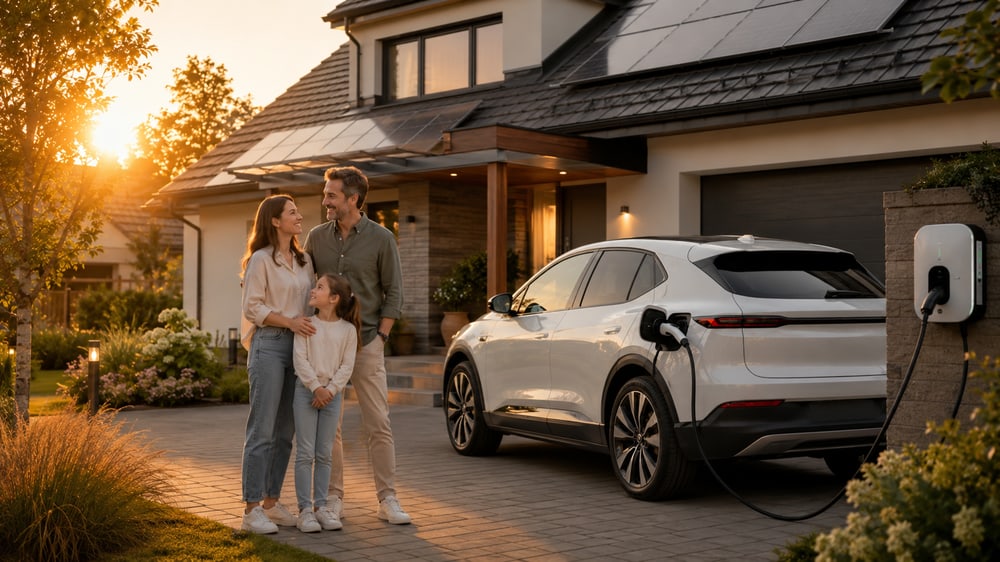 Haus mit Solaranlage