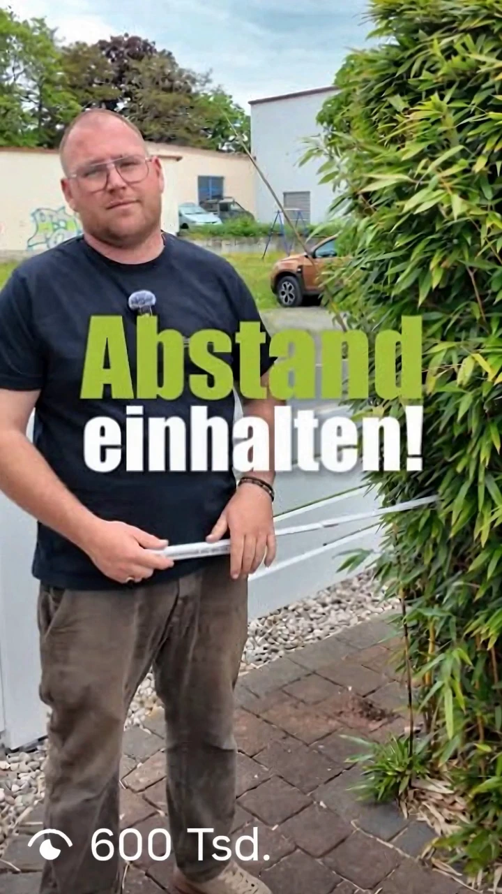 Reel für FairGarden zum Thema Grenzabstand, 600 Tausend Aufrufe