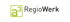 Logo der a3 RegioWerk mit grünem a-hoch-drei Symbol in einem Quadrat auf schwarzem Hintergrund.