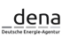 Logo mit dem Wort "dena" in Großbuchstaben und "Deutsche Energie-Agentur" darunter.