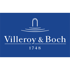Villeroy & Boch Logo mit stilisiertem Wassersymbol über dem Namen und der Jahreszahl 1748 auf blauem Hintergrund.