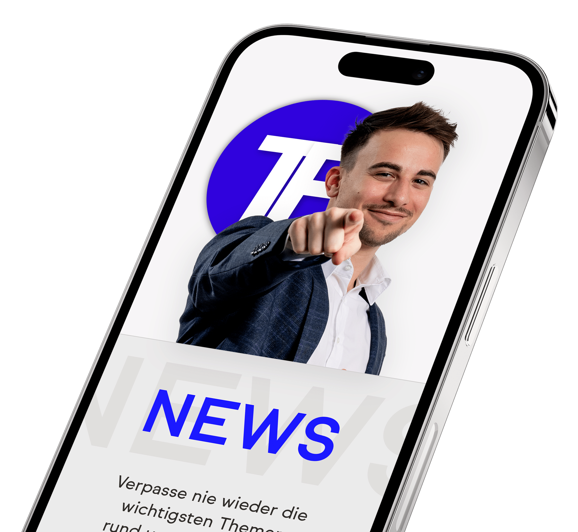 Iphone Mockup für den Teaching Finance Newsletter