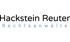 Logo von Hackstein Reuter Rechtsanwälte in Schwarz und Blau auf dunkelgrünem Hintergrund.