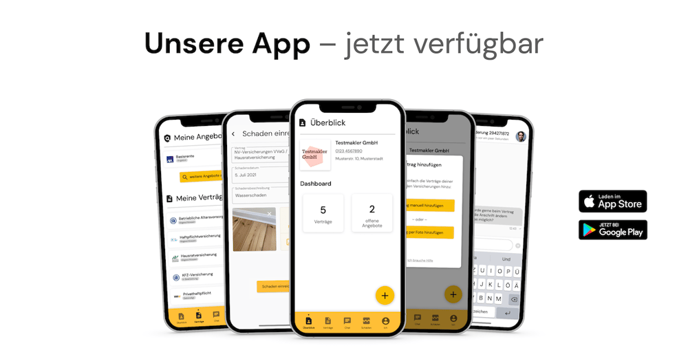 Vertragsservice – Unsere App