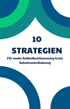 Checkliste  10 Strategien  Untertitel Für mehr Selbstbestimmung trotz Sehbehinderung. Abgebildet Sind Teile von Kreisen in blau, weiß, grün und grüntürks den Farben des Markenlogos