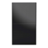 Rechteckiges, schwarzes Solarpanel mit reflektierender Oberfläche.