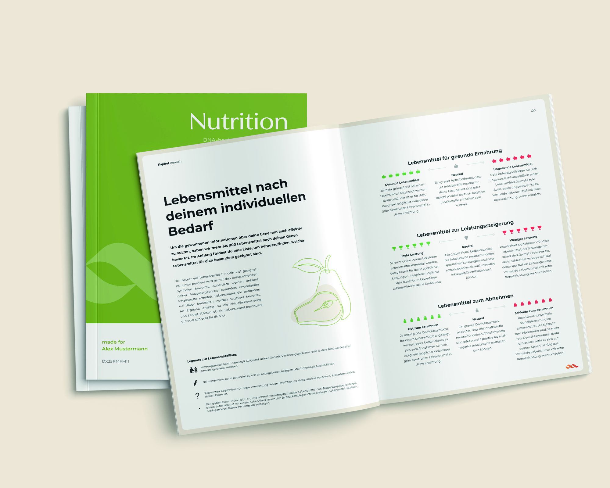 Ernährungsbericht der DNA-Analyse Nutrition