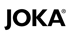Schwarzes JOKA-Logo auf dunkelgrünem Hintergrund.