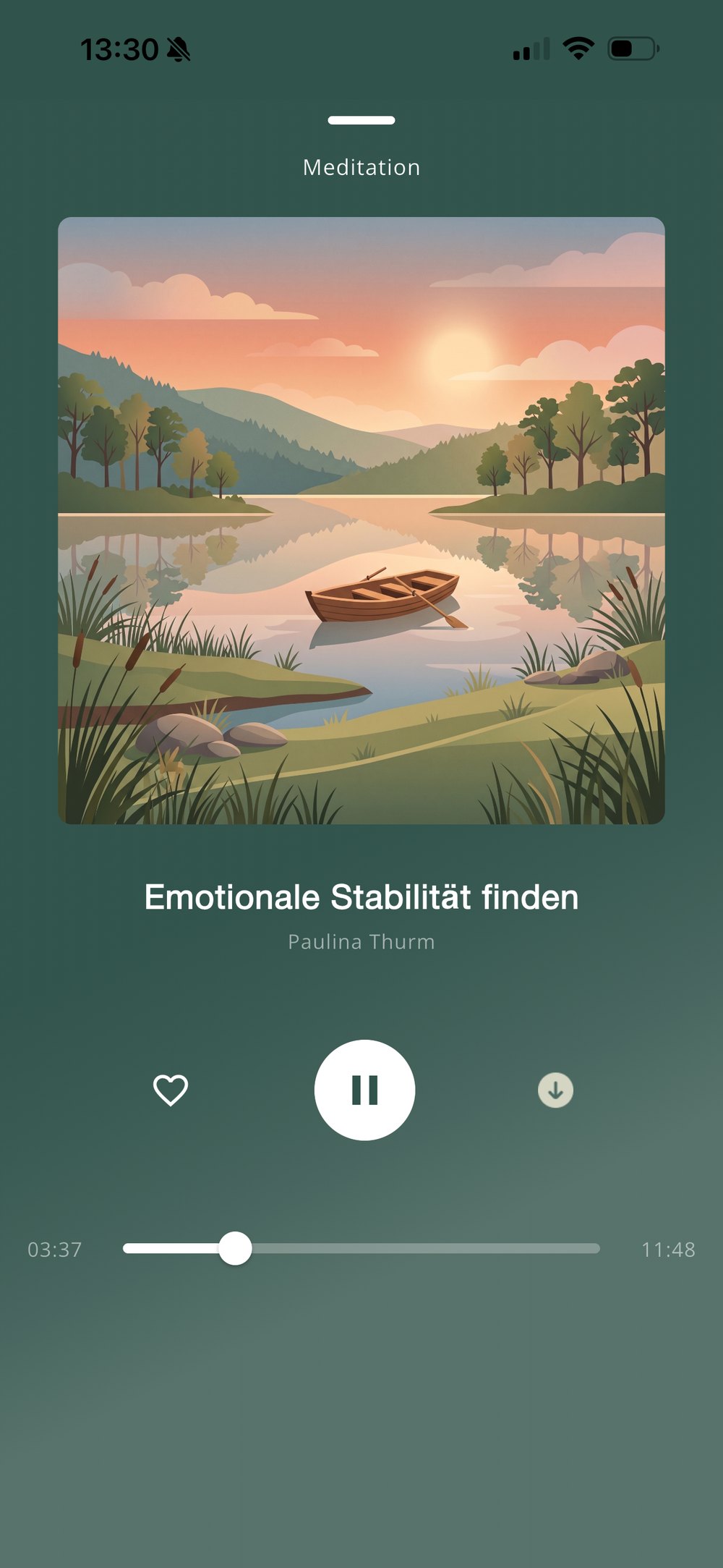 Der Player während einer Meditation