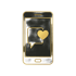 Liniensymbol: Smartphone mit Sprechblase und Herz.