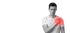 Man holding shoulder with red-highlighted area, emphasizing immune system care.