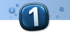 Eine große, glänzende blaue Schaltfläche mit der weißen Ziffer "1" in der Mitte.