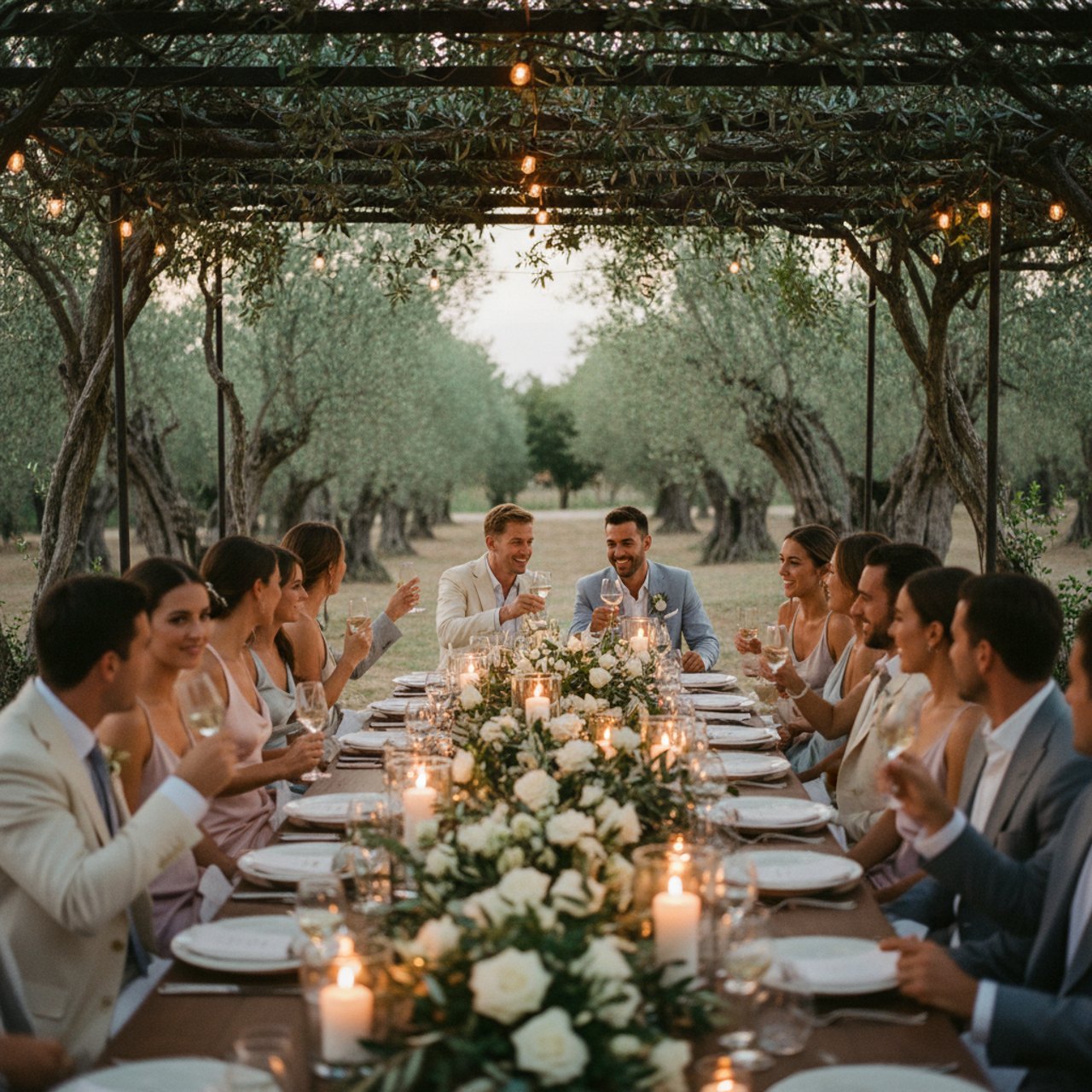 Abendtafel im Innenhof