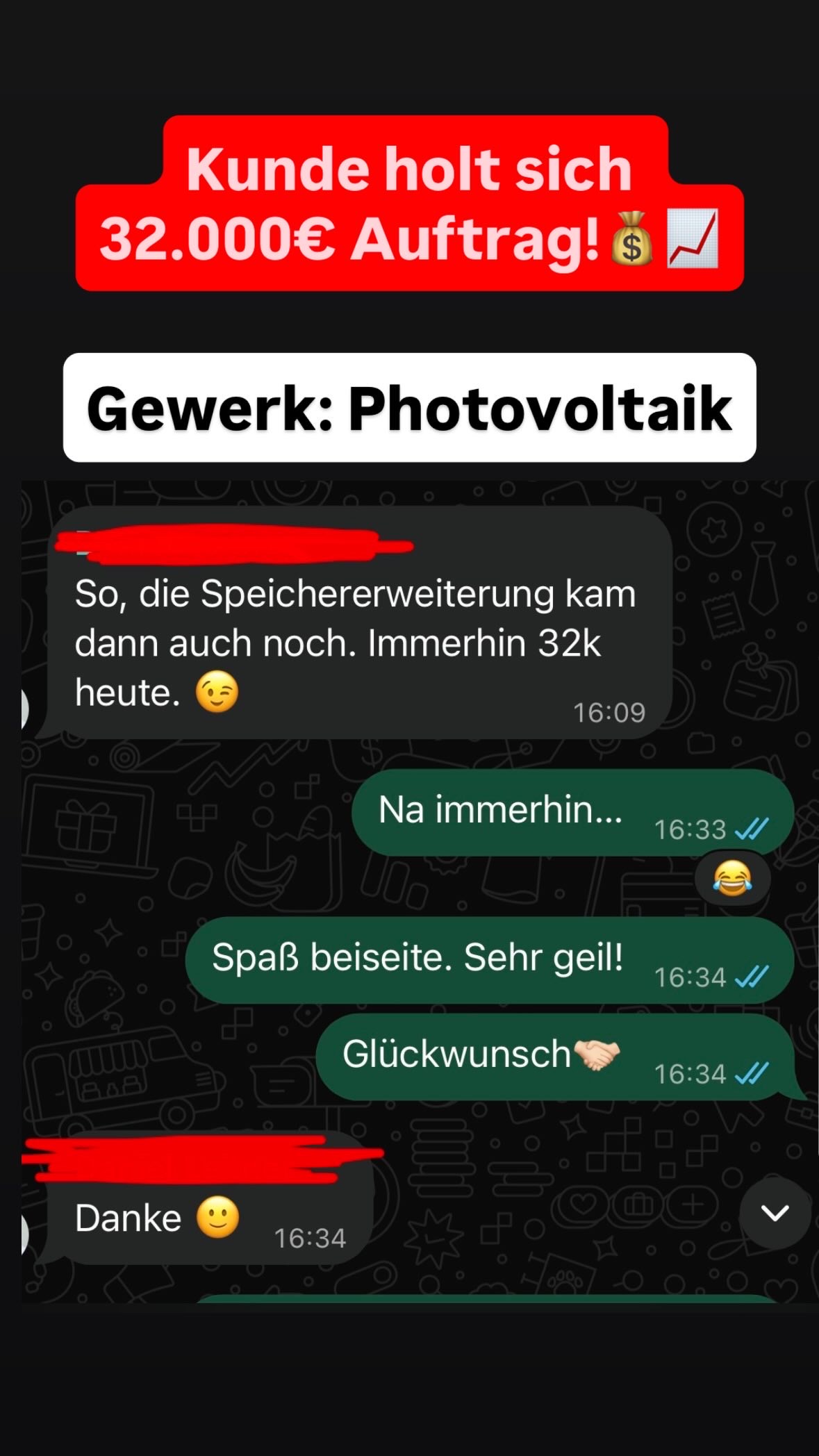 Kundenergebnis Screenshot