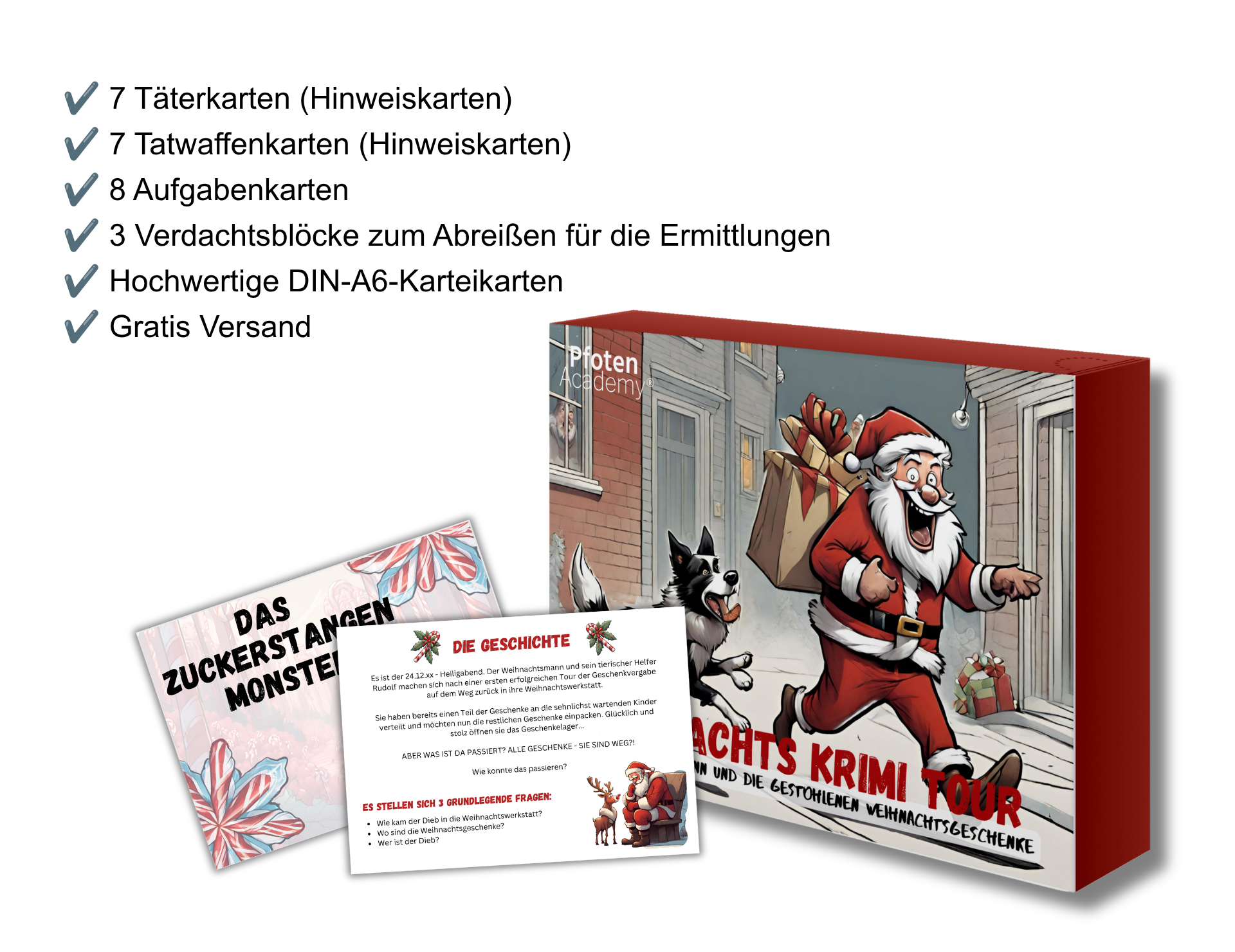 Krimi Tour Weihnachten Karteikarten-Set – Bild 2