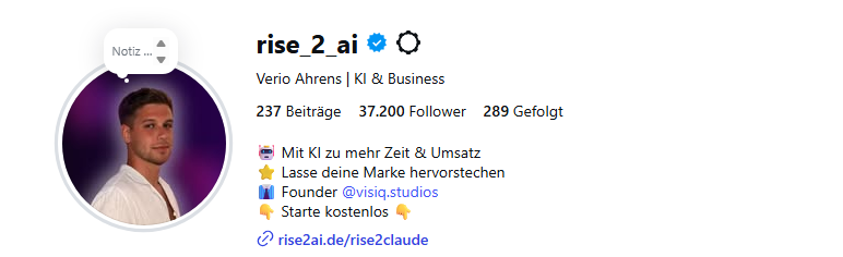 Instagram rise_2_ai · 37.200 Follower