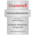 Finanzwelt Siegel Herausragend für Phönix Maxpool Gruppe AG in der Kategorie Weiterbildung, Maklerpoolstudie 2025.