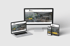 Responsive Webdesign der Balzar Immobilien Website auf Monitor, Laptop, Tablet und Smartphone.