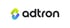 Das Adtron-Logo hat einen grünen und blauen Blitz auf weißem Hintergrund und den Schriftzug "adtron" in Schwarz.