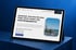 Tablet zeigt Website einer Reinigungsfirma mit dem Text „Sauberkeit, ohne dass Sie einen Finger rühren müssen.“