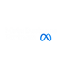 Meta Business Partners Logo mit blauem Unendlichkeitszeichen auf dunkelgrünem Hintergrund.