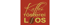 Kaffeerösterei Loos Logo: Roter Hintergrund mit goldener Schrift und einer Kaffeebohne als "O".