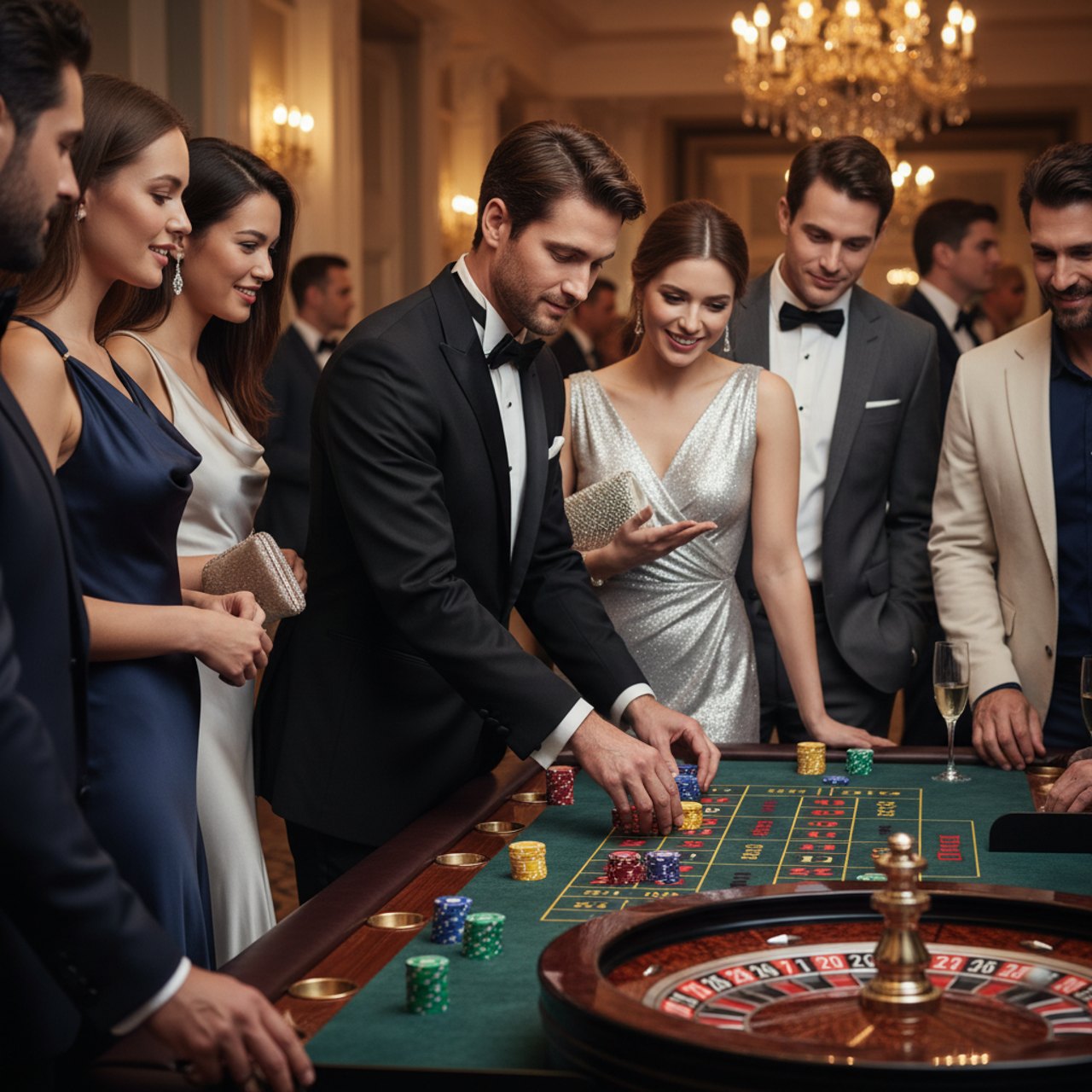 Gast am Roulette-Tisch