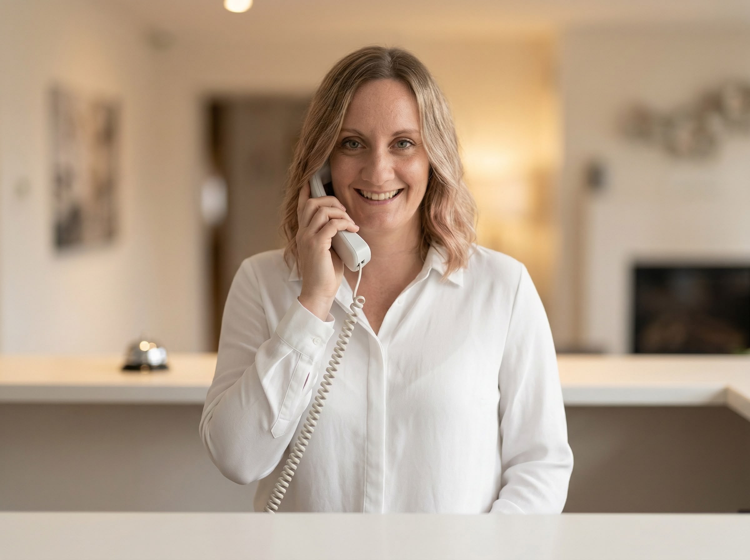 Rezeptionsmitarbeiter im Sporthotel Neuburg