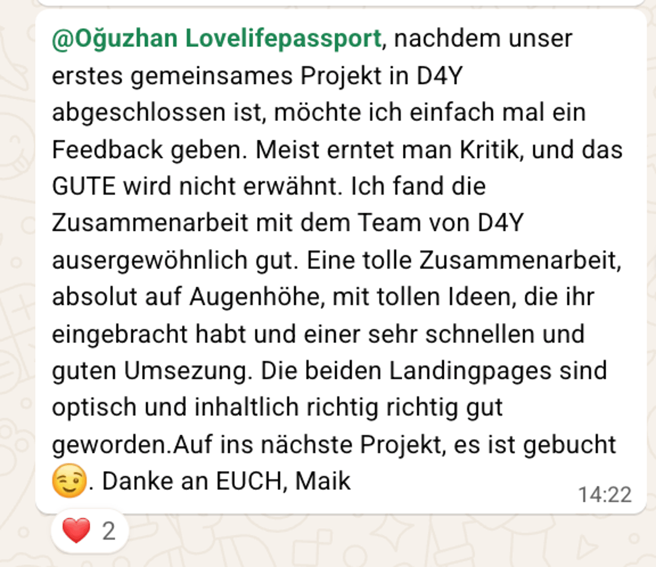 Maik feiert seine Landingpages
