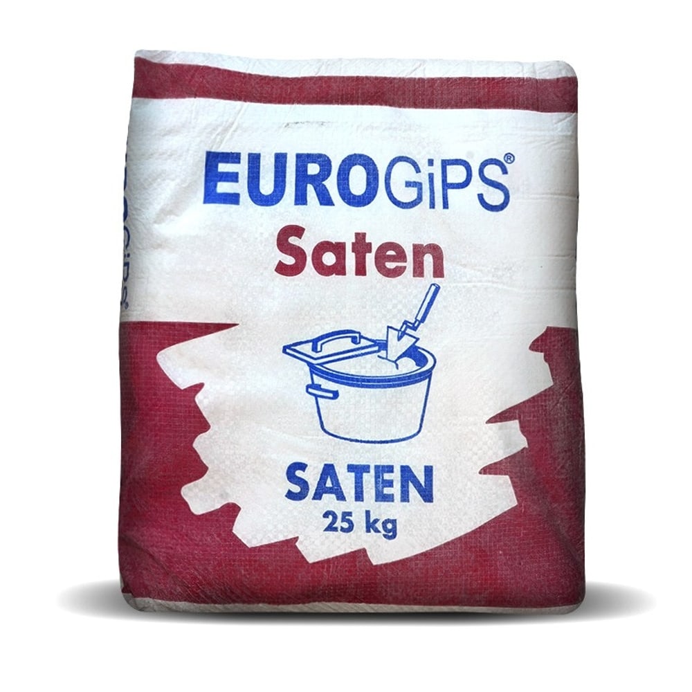 Мішок EUROGIPS Satén 25 кг з відром та лопаткою.