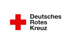 Rotes Kreuz-Logo mit einem roten Kreuz und dem Text „Deutsches Rotes Kreuz“.
