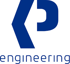 Blaues Logo, das wie ein stilisiertes "P" aussieht, mit dem Wort "engineering" darunter.